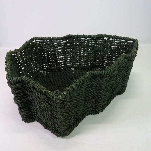 heavy duty forest green tree shaped woven rope basket Organic Modern Farmhouse - Picture 5 of 12